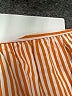 Shein Stripes Orange Casual Skirt Size L (estimated) - photo 4