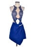 Three Floor Blue Cocktail Dress Size 6 - photo 1
