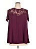 Torrid Burgundy Short Sleeve Blouse Size 1X Plus (1) - photo 1