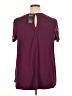 Torrid Burgundy Short Sleeve Blouse Size 1X Plus (1) - photo 2