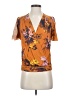Tiny 100% Rayon Orange Short Sleeve Blouse Size S - photo 1