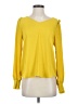 Ann Taylor LOFT 100% Polyester Yellow Long Sleeve Blouse Size XS - photo 1