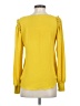 Ann Taylor LOFT 100% Polyester Yellow Long Sleeve Blouse Size XS - photo 2