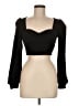 Shein Black Long Sleeve Top Size 6 - photo 1
