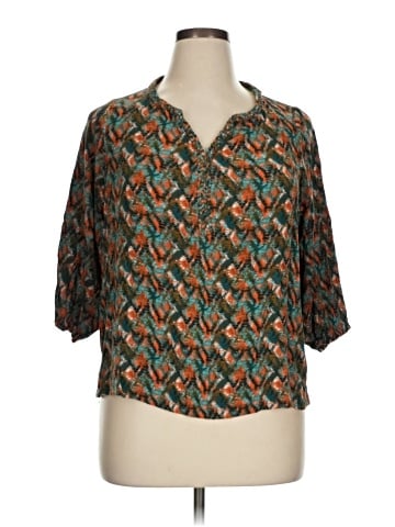 Democracy 3/4 Sleeve Blouse (view 1)