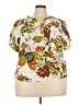 Shein Curve Ivory Short Sleeve Blouse Size 3X - photo 1