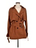 Shein 100% Polyester Brown Trenchcoat Size 6 - photo 1