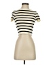 Unbranded 100% Polyester Ivory Short Sleeve Turtleneck Size S - photo 1