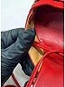 Hermès Red Leather Espadrille Platform Wedges Size 6 1/2 (estimated) - photo 3