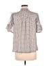 Ann Taylor LOFT 100% Polyester Gray Short Sleeve Blouse Size M - photo 2