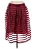 iris 100% Polyester Stripes Burgundy Formal Skirt Size L - photo 1