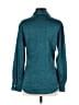 Chenault Metallic Teal Long Sleeve Blouse Size S - photo 2