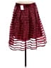 iris 100% Polyester Stripes Burgundy Formal Skirt Size L - photo 2