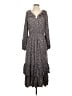 Universal Thread 100% Rayon Paisley Gray Casual Dress Size S - photo 1