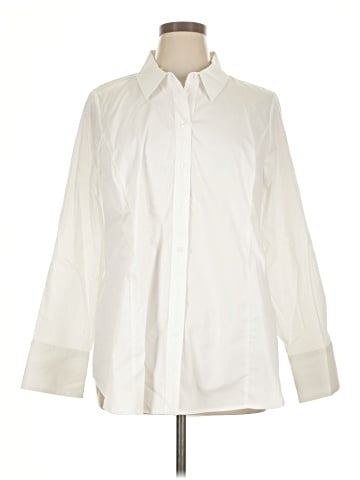 Lane Bryant Long Sleeve Button-Down Shirt (view 1)