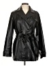 Shein 100% Polyurethane Black Trenchcoat Size 6 - photo 1