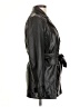 Shein 100% Polyurethane Black Trenchcoat Size 6 - photo 4