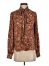Ann Taylor LOFT 100% Polyester Brown Long Sleeve Blouse Size XS - photo 1