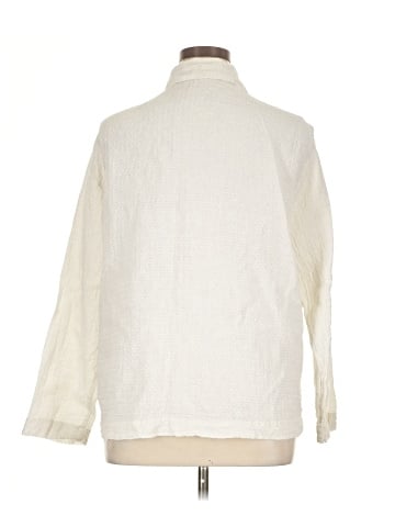 Flax 3/4 Sleeve Button-Down Shirt (view 2)