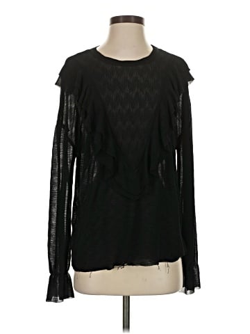 Zara W&B Collection Long Sleeve Blouse (view 1)