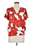 Nine West Red Short Sleeve Blouse Size M - photo 1