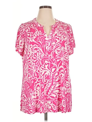 Susan Graver Short Sleeve Blouse (view 1)