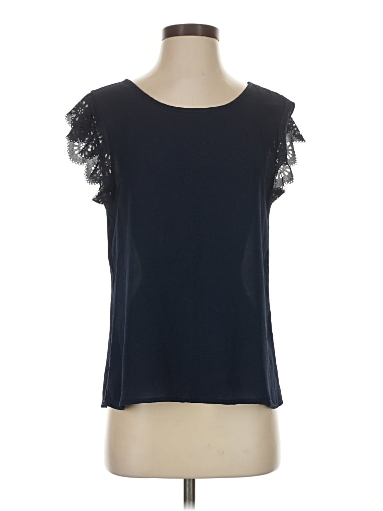 Pre-owned Papermoon Short Sleeve Top Black Sweetheart Neckline Tops