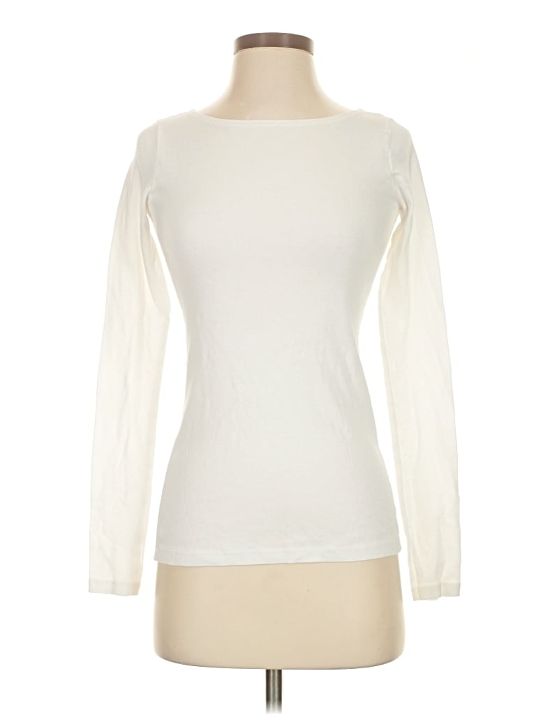 Pre-owned George Long Sleeve T-shirt In Ivory