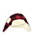 Carter's 100% Cotton Plaid Burgundy Red Winter Hat Size 3-9 mo - photo 1