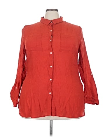 Cato 3/4 Sleeve Button-Down Shirt (view 1)