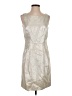 dalia Metallic Silver Cocktail Dress Size 4 - photo 1
