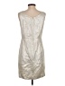 dalia Metallic Silver Cocktail Dress Size 4 - photo 2
