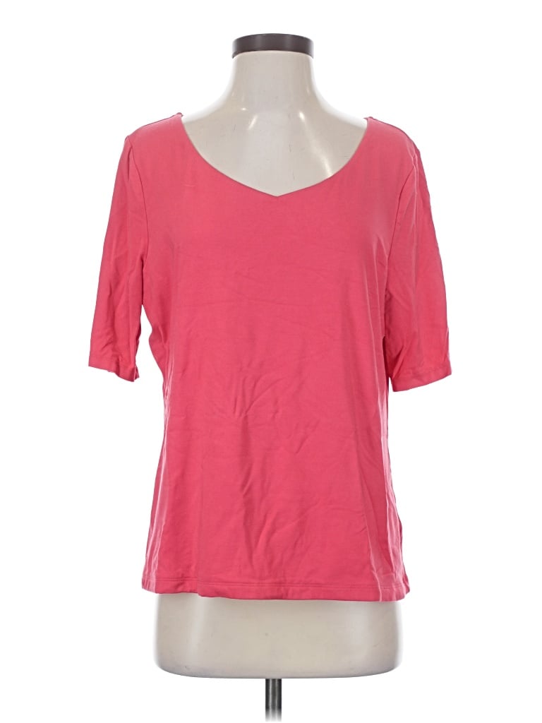Pre-owned Talbots 3/4 Sleeve T-shirt In Pink
