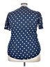 Ember 100% Polyester Polka Dots Blue Short Sleeve Blouse Size 3X - photo 2