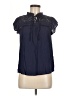 E&M Collection Blue Short Sleeve Blouse Size M - photo 1