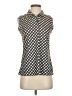 Nike Polka Dots Black Sleeveless Button-Down Shirt Size S - photo 1
