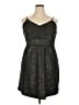 Monteau Paisley Black Cocktail Dress Size 2X - photo 1