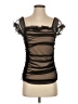 Boston Proper 100% Polyester Black Short Sleeve Top Size XS - photo 1