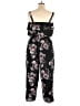 No Boundaries 100% Polyester Floral Black Jumpsuit Size XXL - photo 2