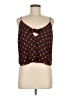 Lush 100% Polyester Polka Dots Orange Sleeveless Top Size M - photo 1
