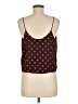 Lush 100% Polyester Polka Dots Orange Sleeveless Top Size M - photo 2