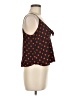 Lush 100% Polyester Polka Dots Orange Sleeveless Top Size M - photo 4
