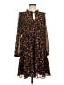 J.Crew 100% Polyester Animal Print Brown Casual Dress Size S - photo 1
