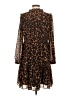 J.Crew 100% Polyester Animal Print Brown Casual Dress Size S - photo 2