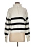 Hazel Moon Stripes Ivory Turtleneck Sweater Size M - photo 1