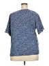 Unbranded 100% Polyester Blue Short Sleeve Blouse Size 2X - photo 2