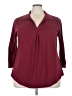 Unbranded Burgundy 3/4 Sleeve Blouse Size 3XL - photo 1