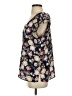 Les Serein 100% Polyester Floral Black Short Sleeve Blouse Size S - photo 5