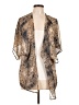 Collective Concepts Animal Print Tan Kimono Size L - photo 1