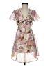 ASOS 100% Polyester Floral Pink Cocktail Dress Size 6 - photo 1